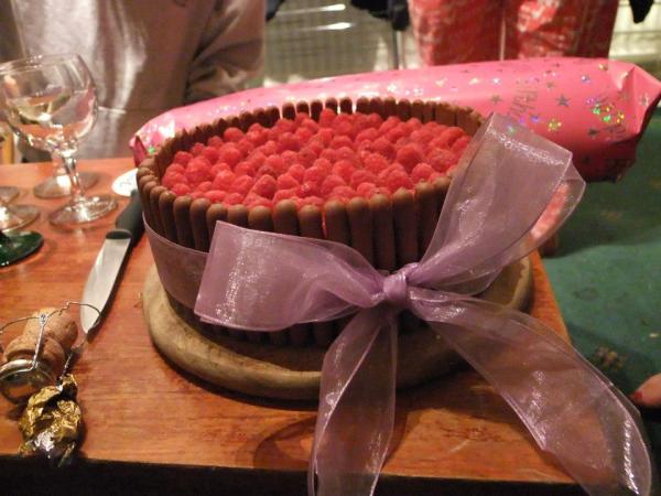 Chocolate raspberry mousse cake 2